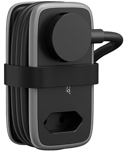 Orico APP Extension Cord, 1 x Schuko - 1 x Socket - 2 x USB-A - 1 x USB-C, Black Gray