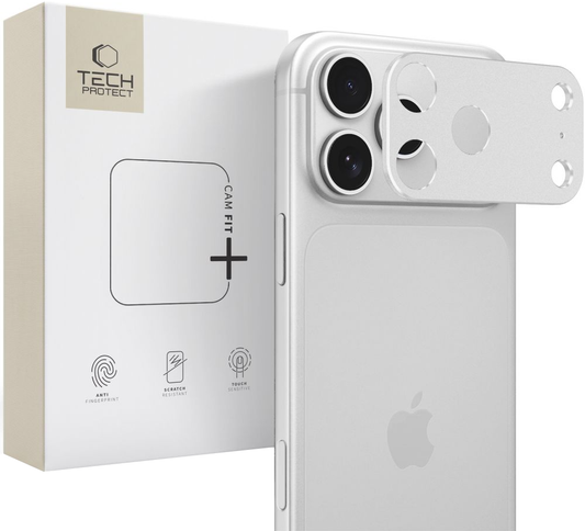 Tech-Protect Camalloy Fit+ Rear Camera Protection Frame for Apple iPhone 18 Pro Max, Aluminum, Silver
