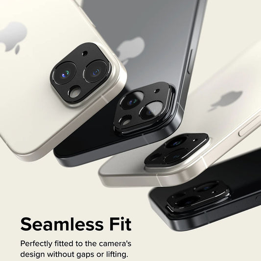 Ringke Styling Rear Camera Protection Frame for Apple iPhone 15 Plus / 15, Aluminum, Black