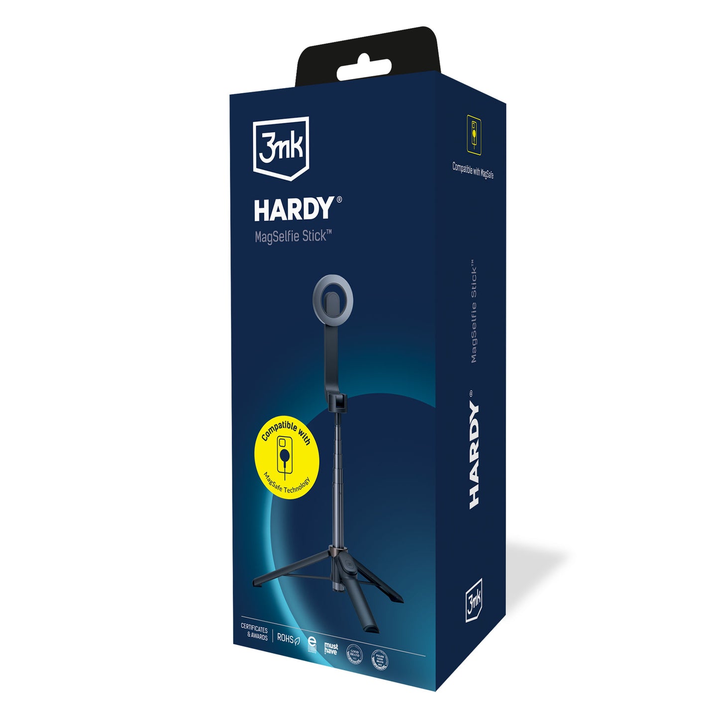 Selfie Stick Bluetooth 3MK Hardy MagSelfie, Universal, Black