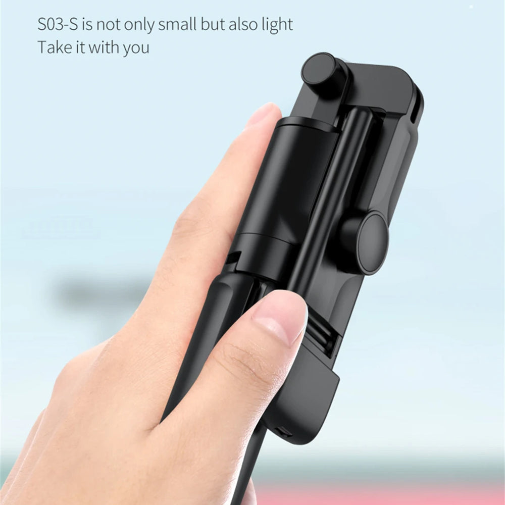 Selfie Stick Bluetooth Techsuit S03-S, Universal, Black