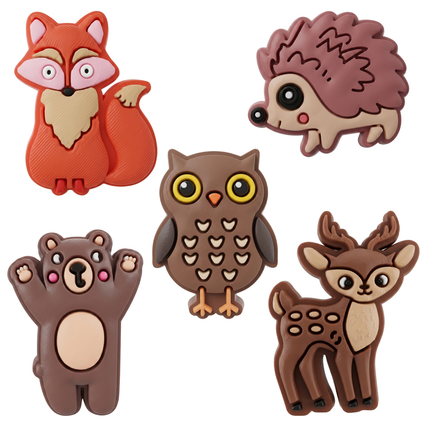 3D OEM Forest Sticker for Phone / Tablet Case, Set of 5, Multicolor