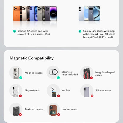 ESR OmniLock Dash Magnetic Car Holder, Universal, Black