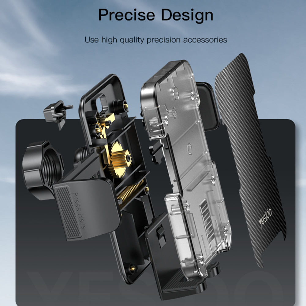 Yesido C173 Car Holder, 4.7inch - 7.2inch, Black