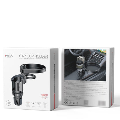 Yesido C180 3in1 Cup Holder, Black
