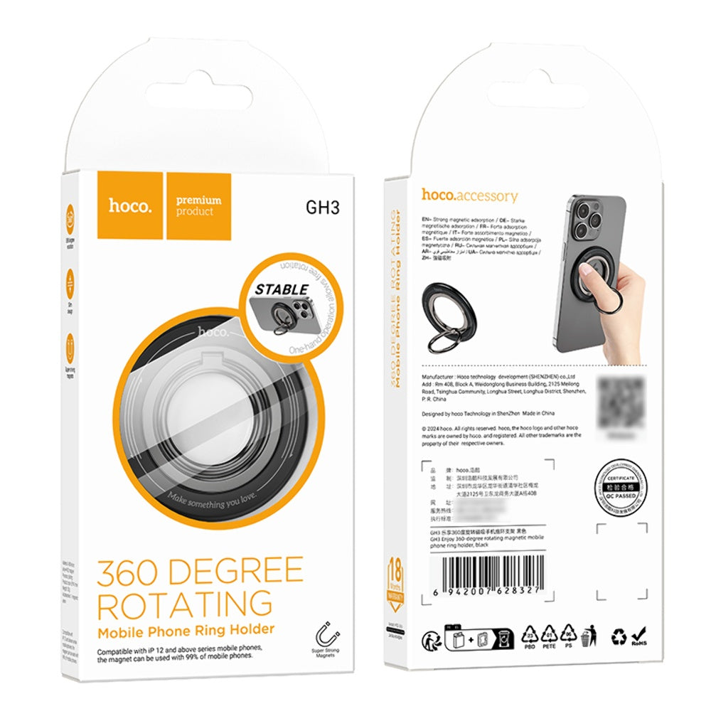 HOCO GH3 Ring Holder, Black