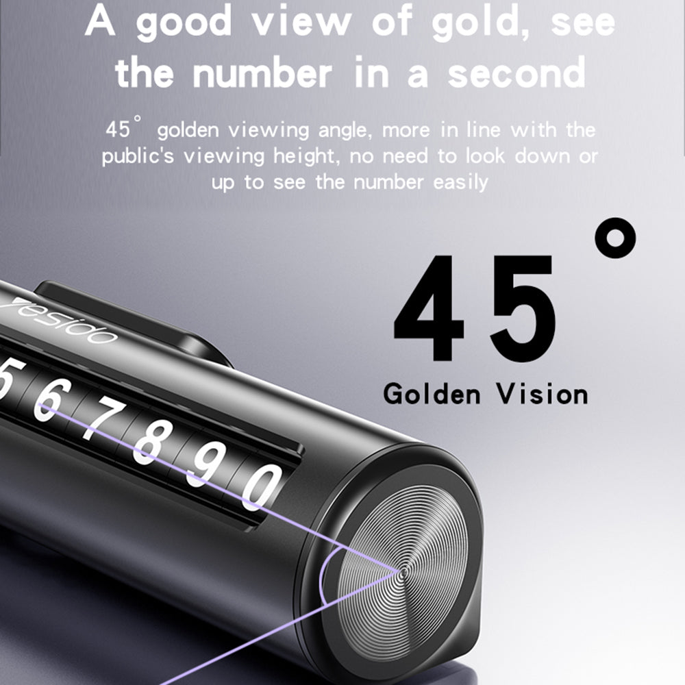 Yesido C202 Car Phone Number Holder, Black