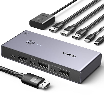 UGREEN CM695 DisplayPort Video Switch (25962), Black