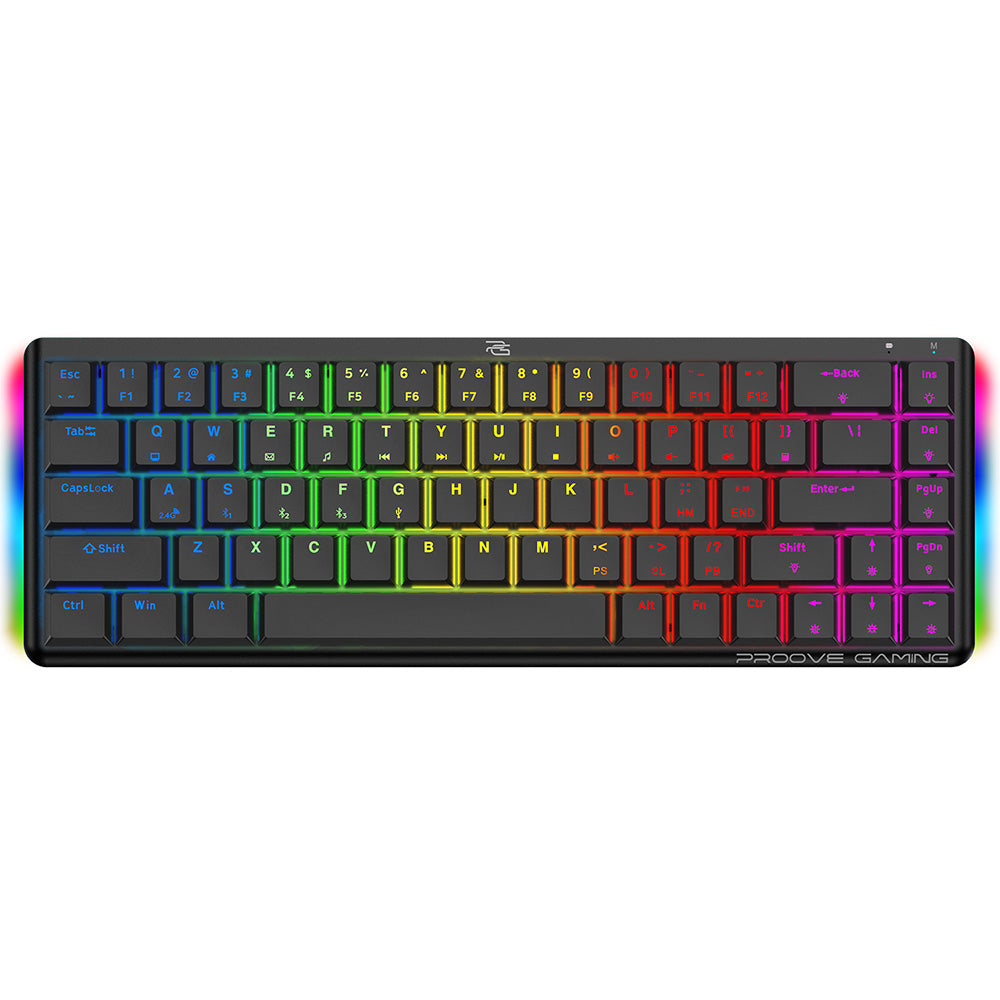 Proove AFK Wireless Gaming Keyboard, RGB, BT / Wi-Fi / Wired, 1.5m, Black WKAFKEN22001