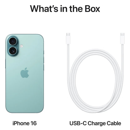 Apple iPhone 16 Mobile Phone, 128GB, Teal MYED3ZD/A