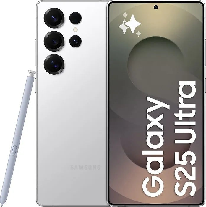 Samsung Galaxy S25 Ultra Mobile Phone, 256GB, 12GB, Titanium Whitesilver DACH SM-S938BZSDEUE