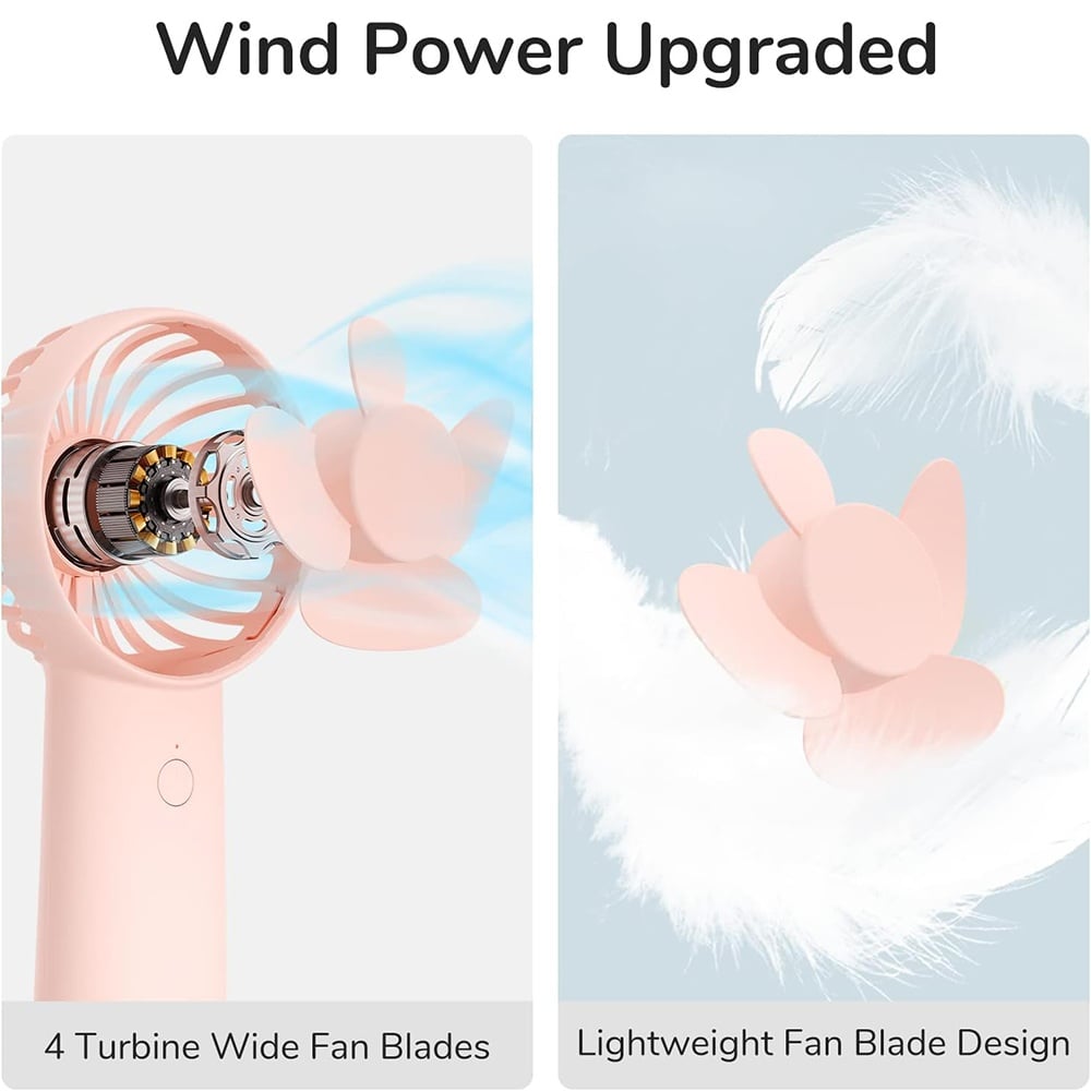 JisuLife FA20X Portable Fan, Pink